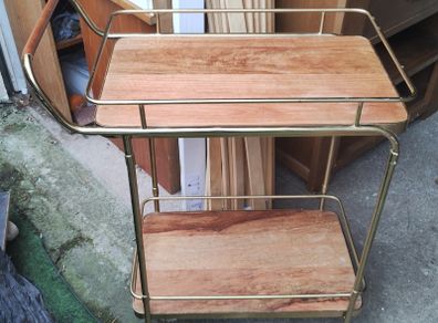 Solid Oak serving Trolly (26309)