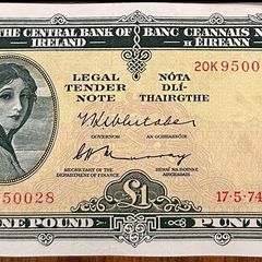 Lady Lavery 1974 One Pound Banknote