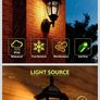 EBION Outdoor Wall Light, E27 Outside Wall Lights Mains Powered, Black Image 2