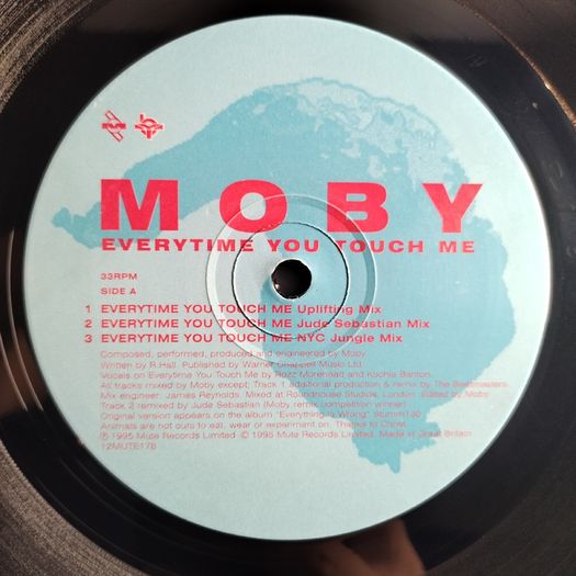 Moby - Everytime You Touch Me - Mute Records UK - Higher State Records - Mid 90s MOBY Piano VOCAL House BANGER!