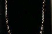 Vintage Solid Gold Curb Link Necklace in 9Ct Gold 375 - 18,5 inch  -  5,35g
