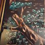 Vintage Haitian Art Painting on Fabric - Signed Image 7