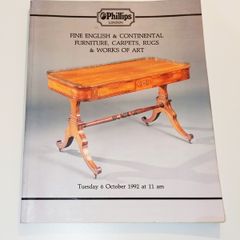 Vintage Phillips London auction sales room catalog 6th October  1992