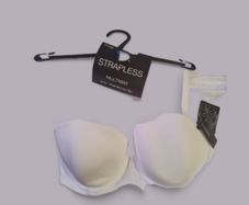 White strapless bra new