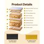 Bee Hive 20 Frame Bee Hives Starter Kit, Beeswax Coated Fir Wood, 1 Deep + 1 Medium Bee Boxes Langstroth Beehive Kit, Transparent Acrylic Windows with Foundations for Beginners Pro Beekeepers Image 2