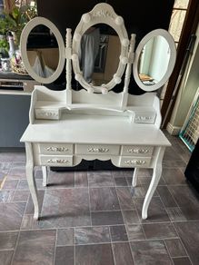 Capri White Dressing Table with Mirror