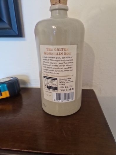 pottery whiskey bottle