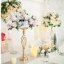 BRAND NEW Candle Holders Metal Flower Vases wedding Candlestick Stand Image 4