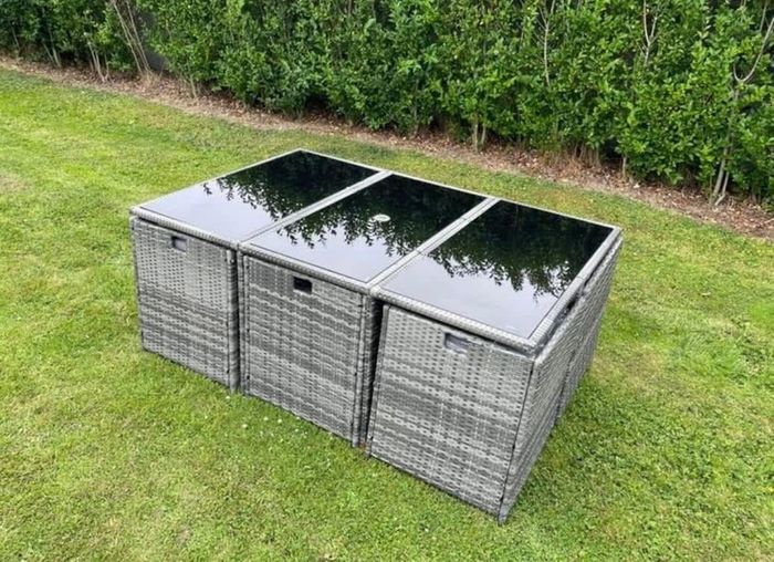New Rattan Cube Garden Furniture - 10 Seater - Delivery