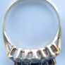 Vintage 9ct  Yellow Gold 375  Sapphire and Diamond Cluster Ring 2,33g Image 2