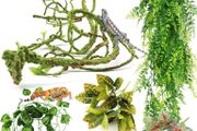 Reptile Plants, Terrarium Hanging Plant Vines Artificial Leaves Reptile Hide, Leopard Gecko Tank Accessories, Terrarium Decorations for Bearded Dragon Lizard Snake Geckos Chameleon (FREE POSTAGE)