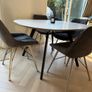 Extendable Scandinavian Dining Table & 4 Upholstered Chairs Purchased from BoConcept Image 2