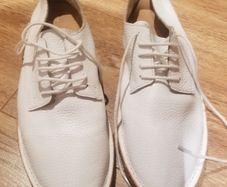 Ladies white lace up shoe