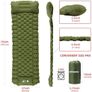 Waterproof Lightweight Camping Sleeping Pad Foot Press Inflatable Pad Air Mattress with Pillow for Backpacking, Hiking, Camping, Traveling (Green) Image 8