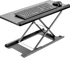 VIVO Black Single Top 27 inch Heavy-Duty Scissors Lift Keyboard and Mouse Riser