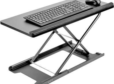 VIVO Black Single Top 27 inch Heavy-Duty Scissors Lift Keyboard and Mouse Riser