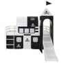 Childrens Loft Bed Frame with Slide & Ladder Pinewood 97x208 cm Image 4