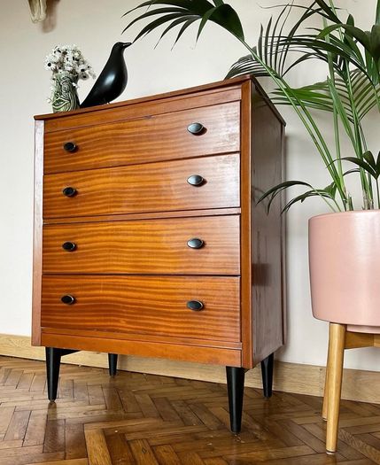 Mid century teak drawers vintage retro Danish
