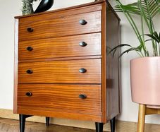 Mid century teak drawers vintage retro Danish