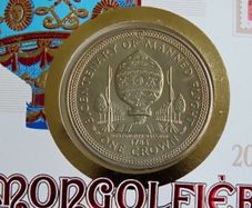 Isle of Man Montgolfier hot air balloon manned flight coin stamp cover
