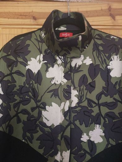 Derhy green and black coat (free post)