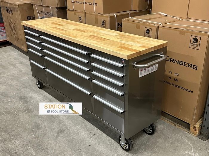 72 Inch Stainless Steel 15 Drawer Tool Box