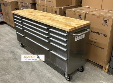 72 Inch Stainless Steel 15 Drawer Tool Box