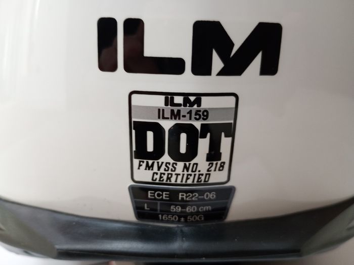 ILM Modular Motorbike Helmet White size L 59-60cm