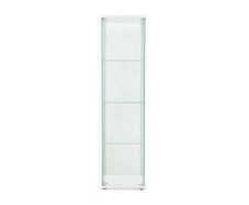 White IKEA Detolf glass display cabinet