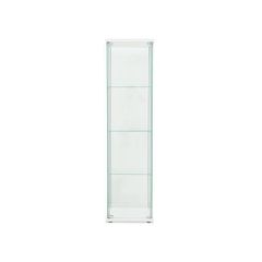 White IKEA Detolf glass display cabinet