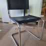 tubular steel chair in chrome and leather mid century genuine classic Image 4