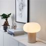 DEJSA Table lamp, beige/opal white glass, 28 cm Image 2