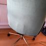 Green Velvet Swivel Desk Arm Chair Image 4