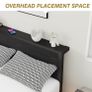 Double Bed Frame with Wooden Storage Shelf Headboard Image 5