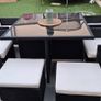 9 Piece Rattan Black Cube Dining Set Image 5