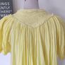 VINTAGE 1970s folk smock blouse Indian cotton delicate yellow embroidered florals S M Made in India summer holiday Image 5