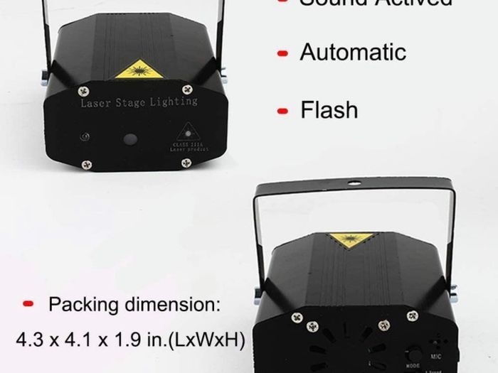 Stage Lights Projector Mini Auto Flash Sound Activated with Remote Control for Dancing Thanksgiving KTV Bar Birthday (FREE POSTAGE)