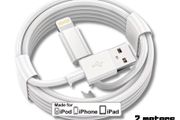 2M USB Charger Cable for Apple iPhone 14 13 12 11 XR X SE iPad Charging Wire