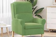 Armchair Light Green Velvet