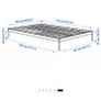 IKEA VEVELSTAD White standard double bed frame Image 4