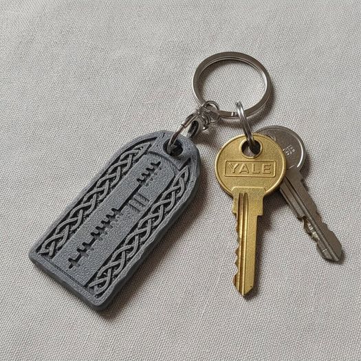 Personalised Irish Ogham Keyring Custom Name Gift