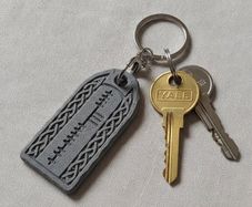 Personalised Irish Ogham Keyring Custom Name Gift