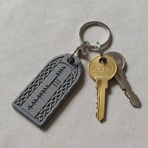 Personalised Irish Ogham Keyring Custom Name Gift