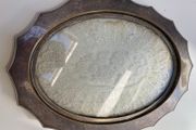 Antique dressing table doily with handmade lace
