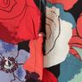 Glamorous Red Blue Multi Floral Mix Dress size 10 Image 7