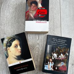Classic Literature Bundle, 3 Paperbacks: Middlemarch, A Harlot High and Low, Alice in Wonderland