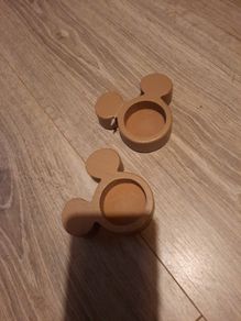 set of wooden disney candle holders