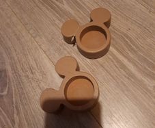 set of wooden disney candle holders