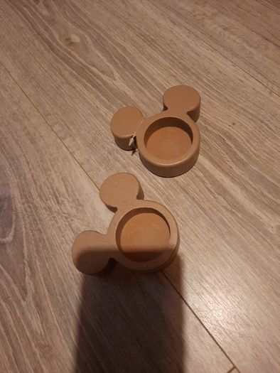 set of wooden disney candle holders