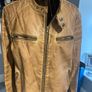 Tan vintage leather jacket Image 3